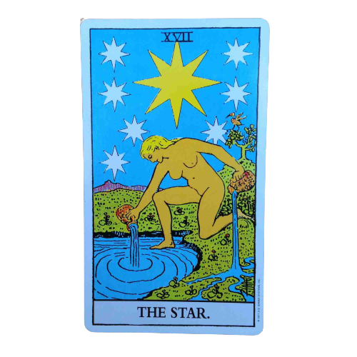 старший аркан звезда таро райдера уэйта хорошего качества на прозрачном фоне