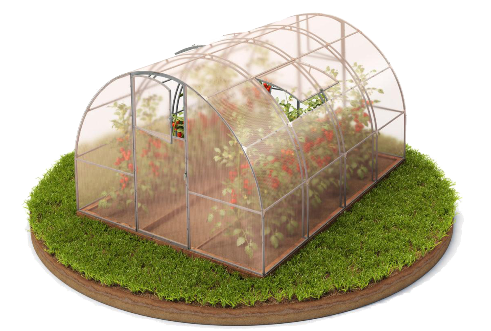 теплица из поликарбоната в изометрии