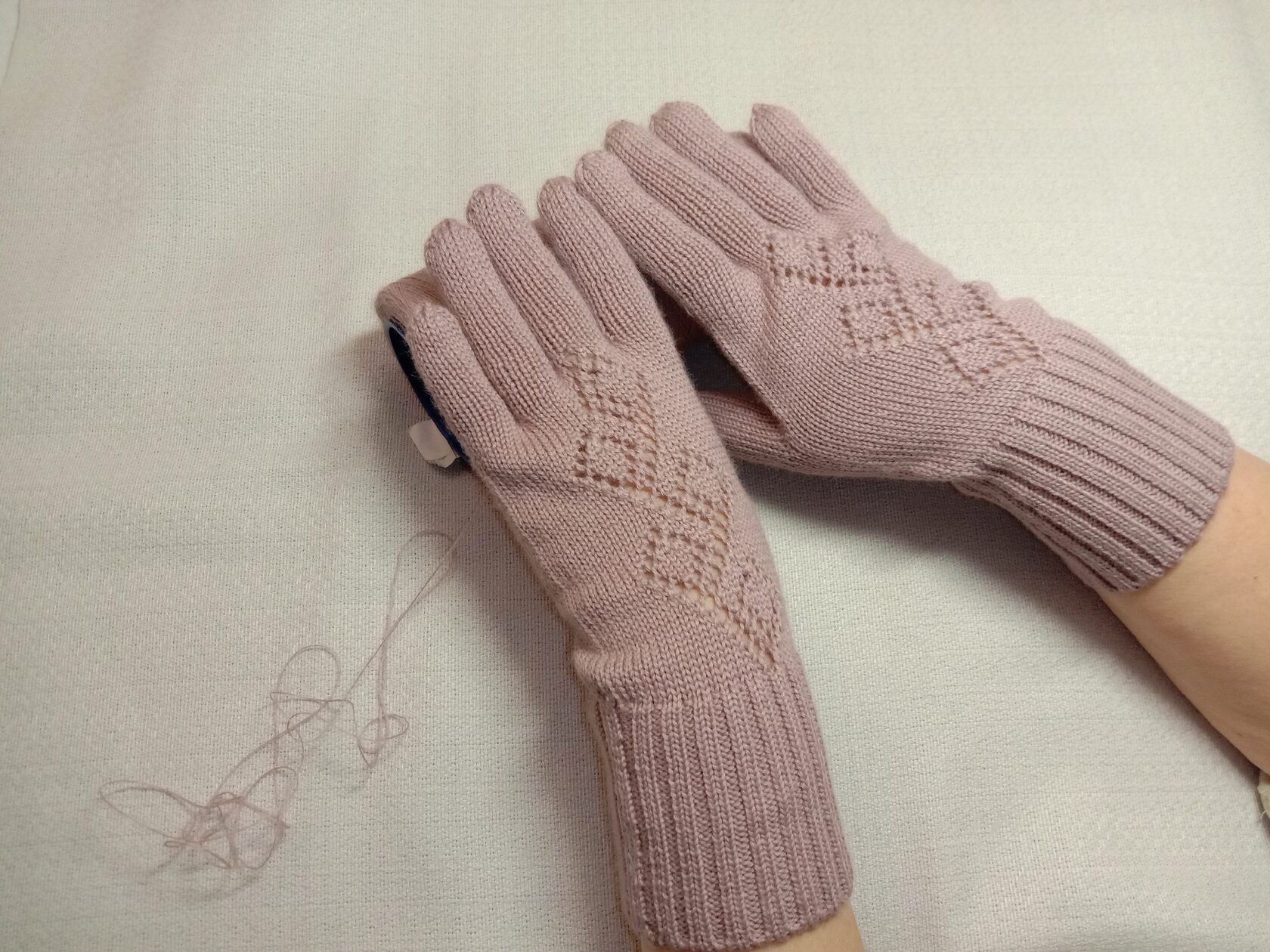 перчатки вязаные