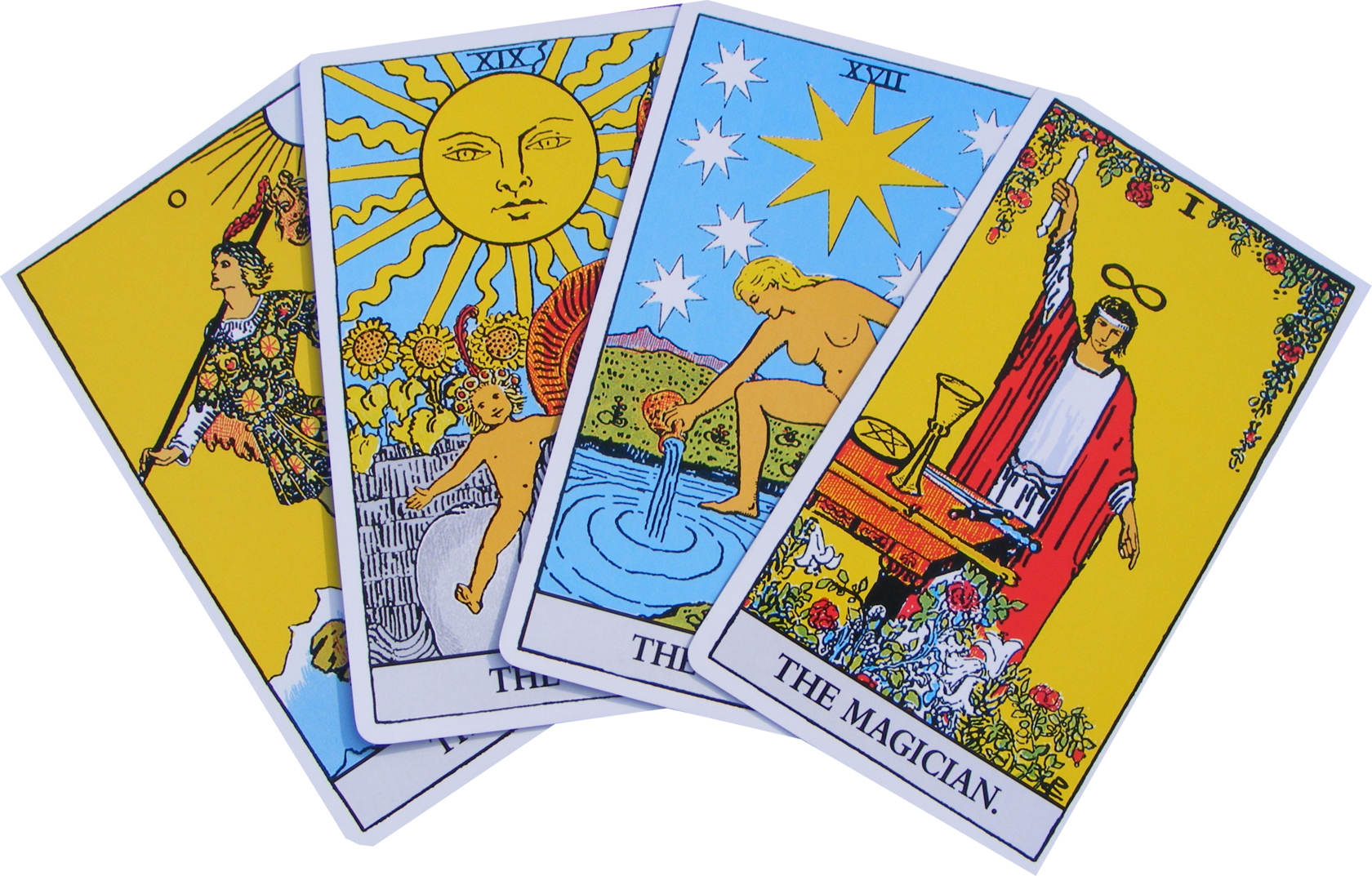 четыре старших арканов карт таро Райдера Уэйта хорошего качества