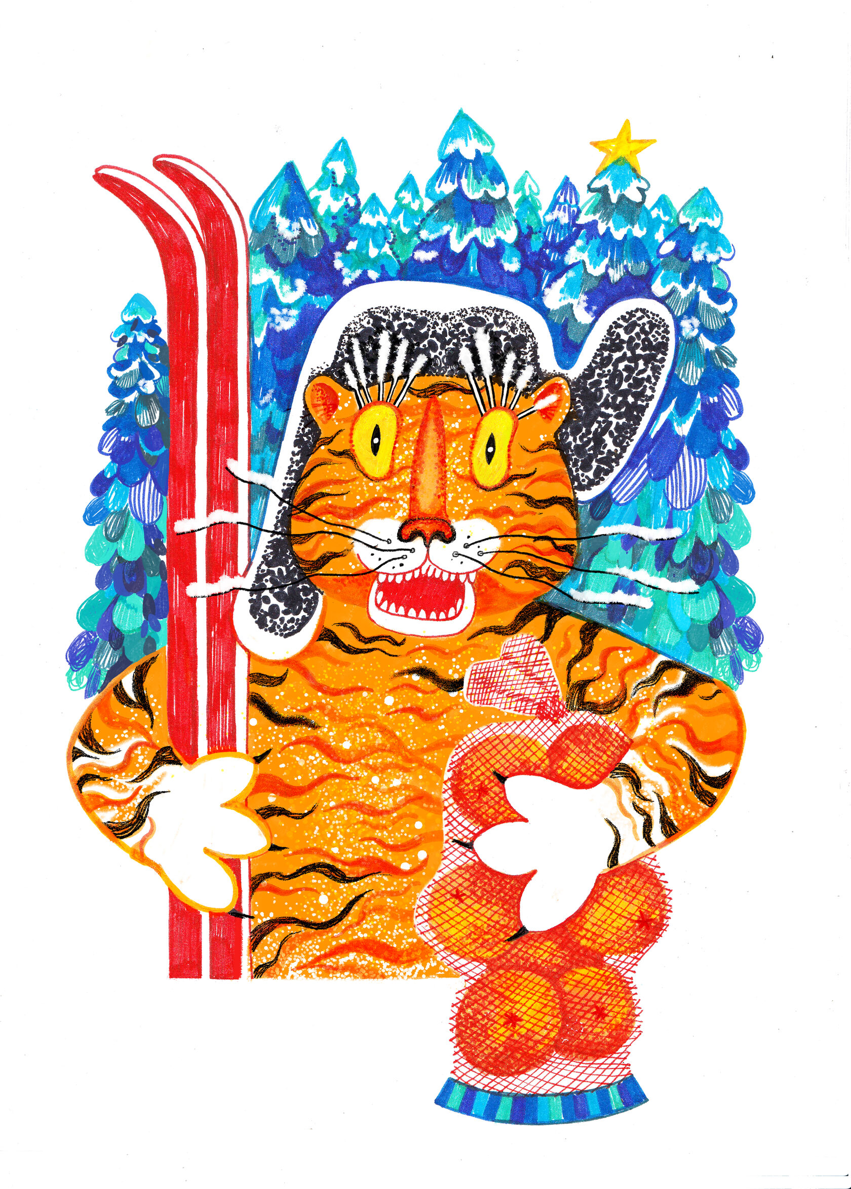 tiger illustration Lizaveta Valantsevich