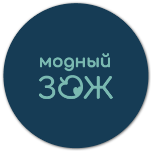 логотип Модный ЗОЖ на темном фоне