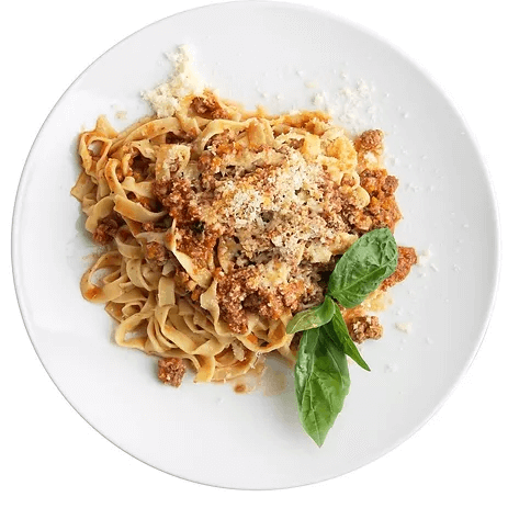 Спагетти с мясом и сыром