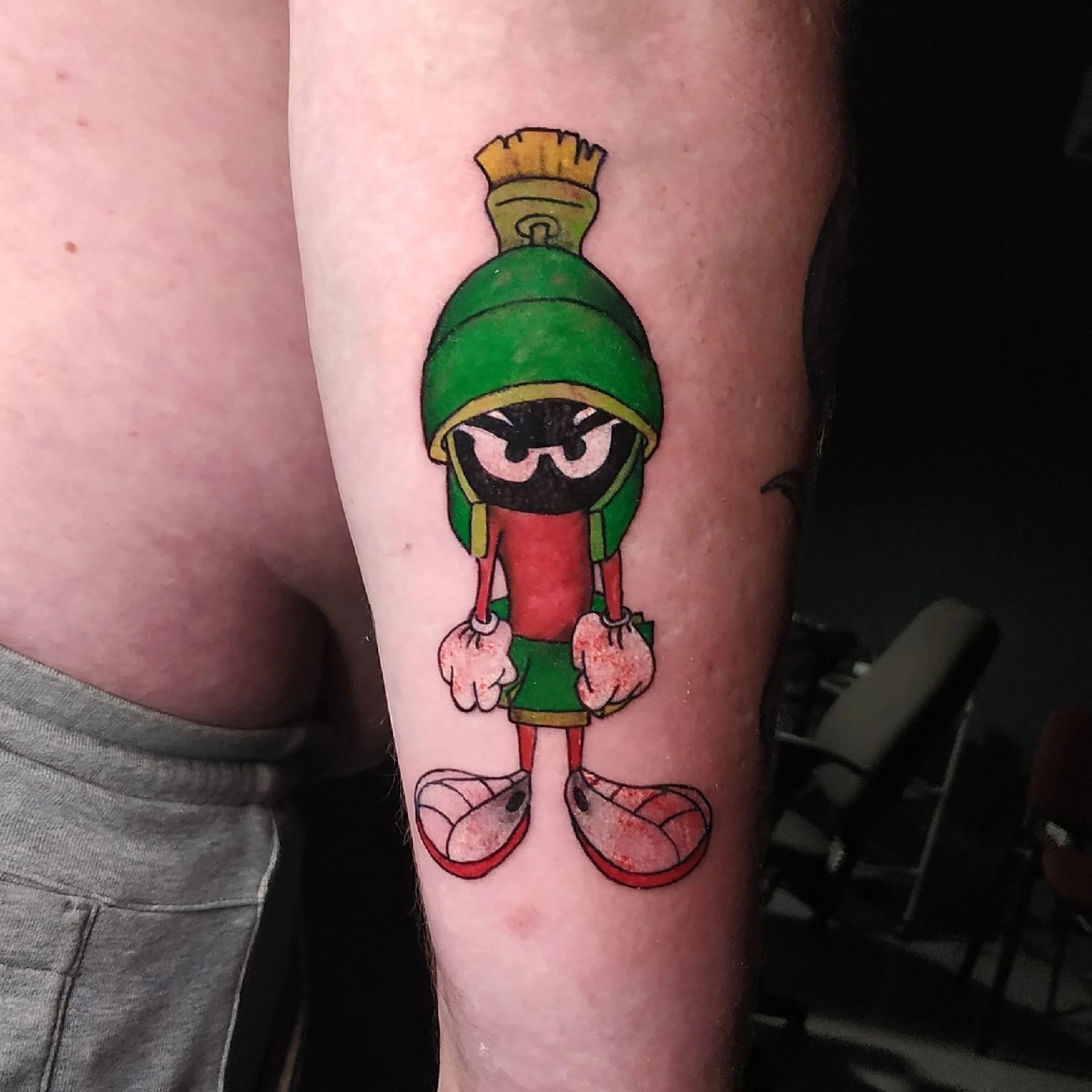 Marvin the martian tattoo outline