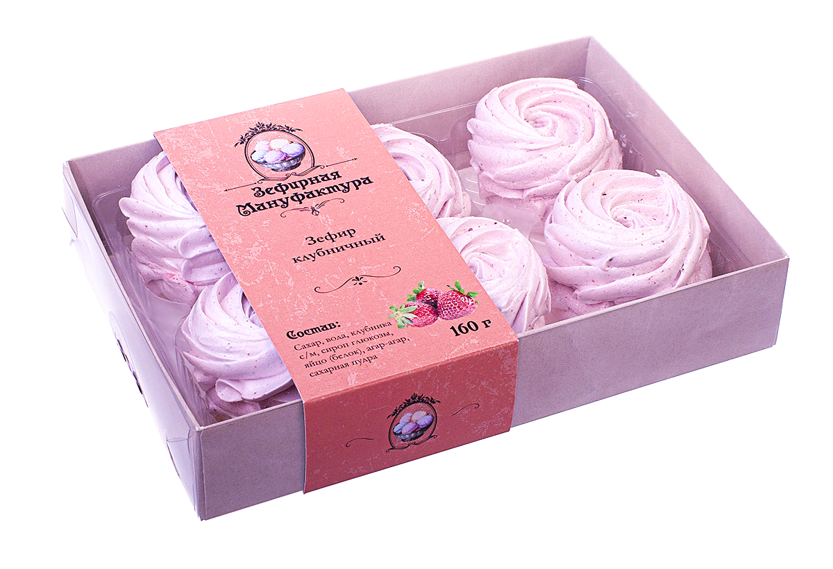 зефир с клубникой