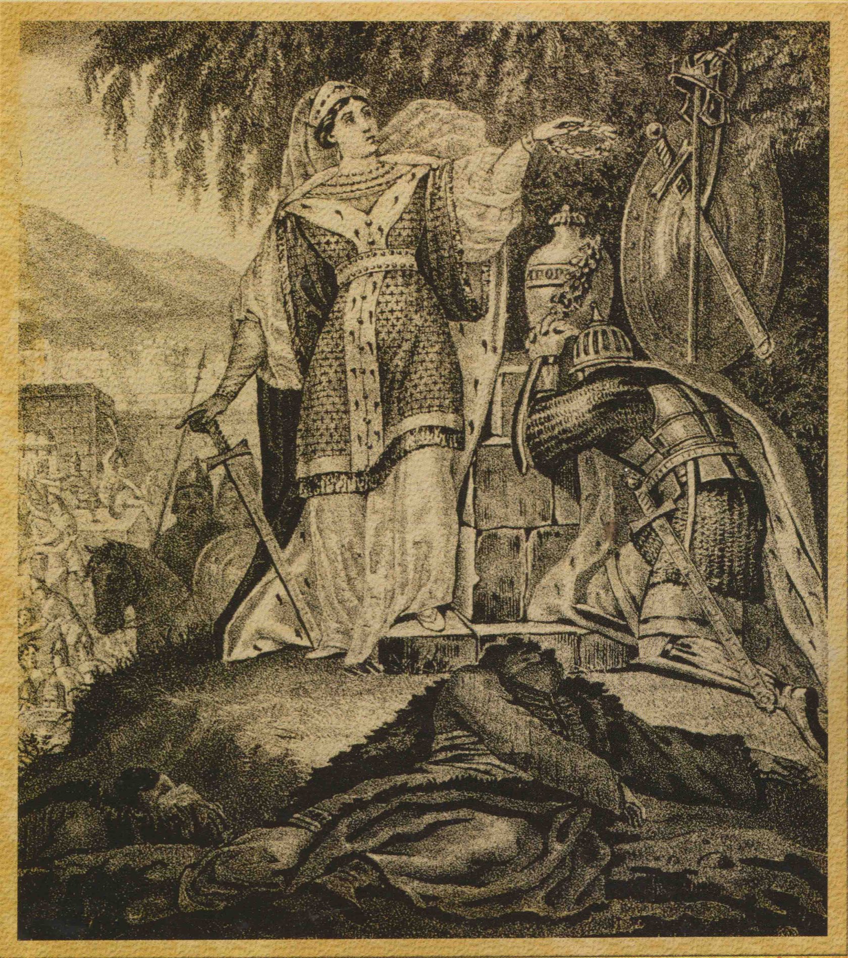 Княгиня Ольга встречает тело князя Игоря