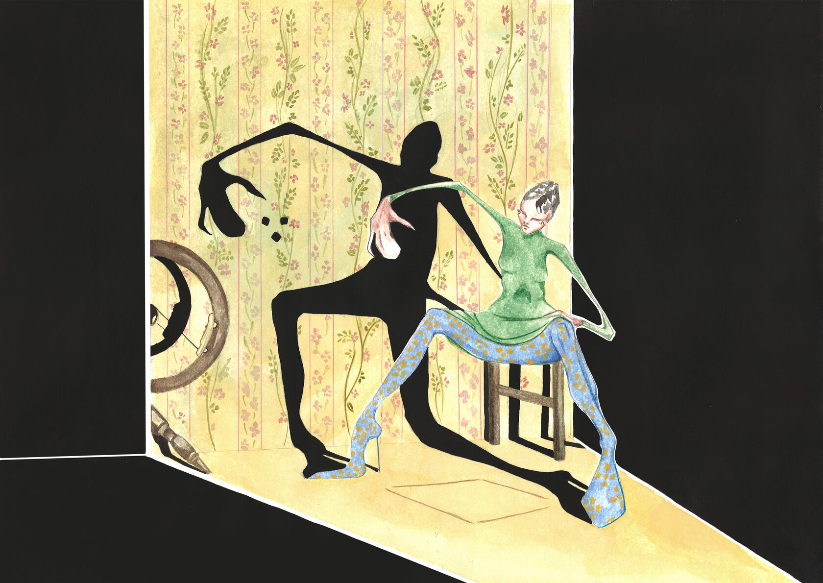 Fashion illustration representing art of creation 