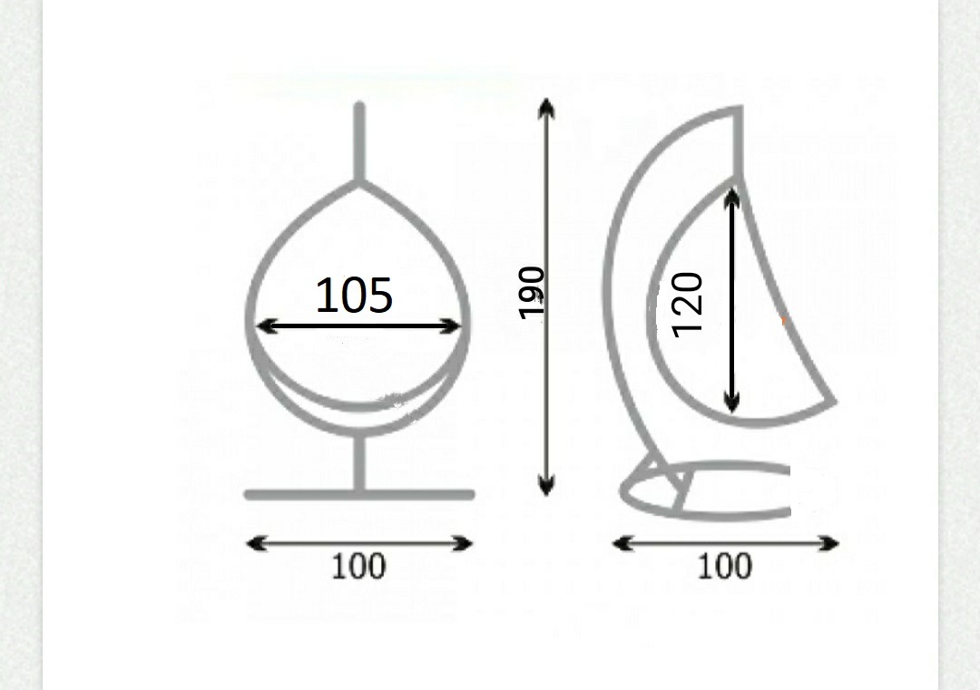 Подвесное кресло размеры чертежи
