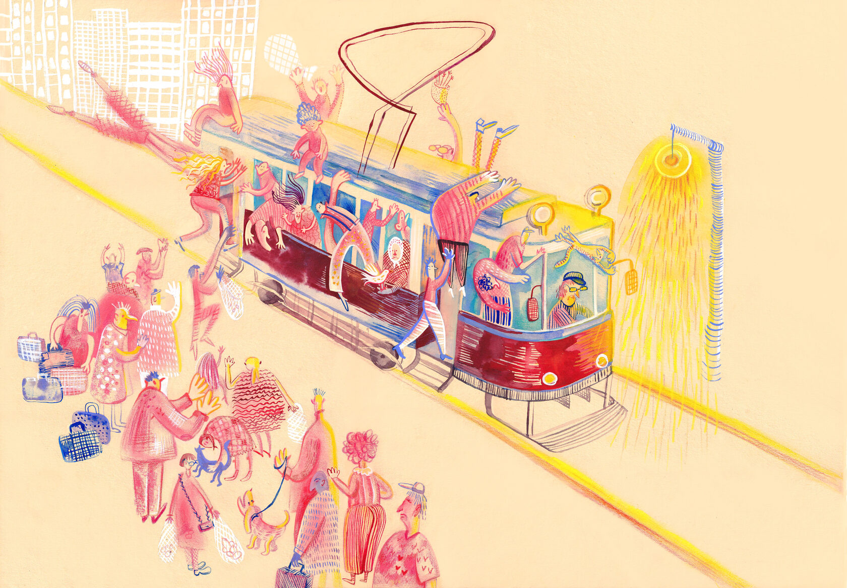 tram illustration Lizaveta Valantsevich