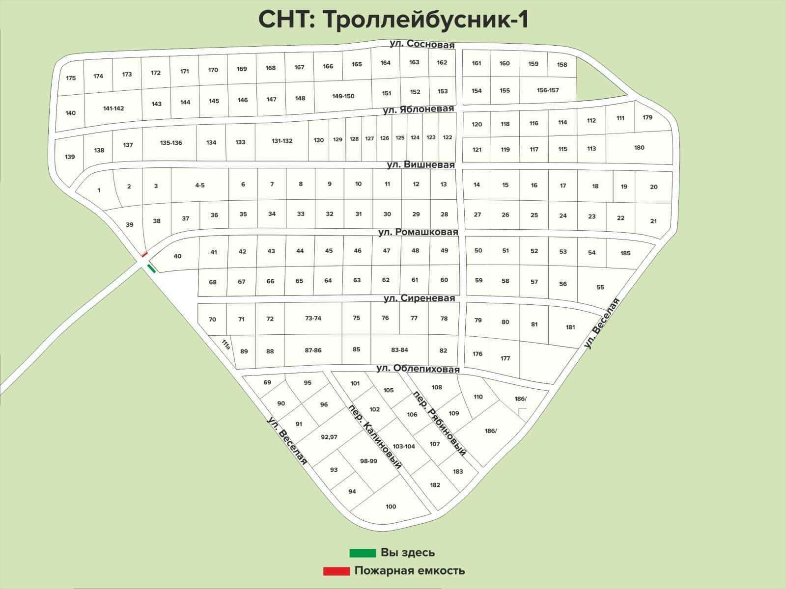 Пожарная схема снт