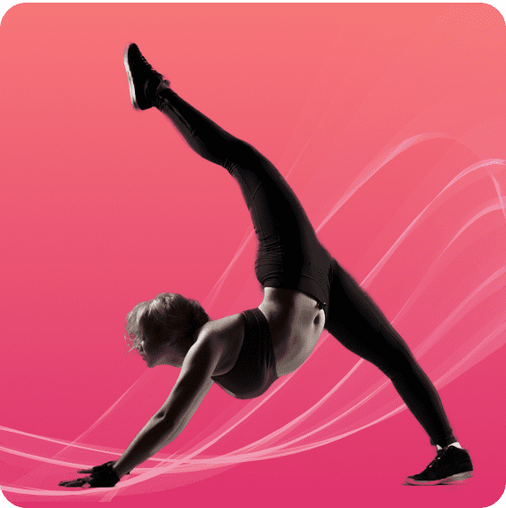 девушка гимнастка, шпагат, растяжка