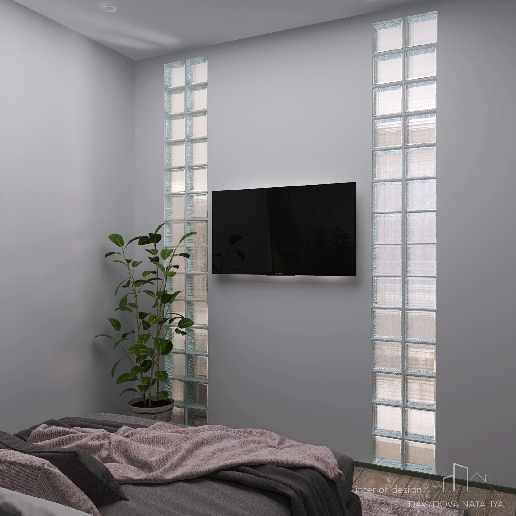 Стеклоблоки в интерьере