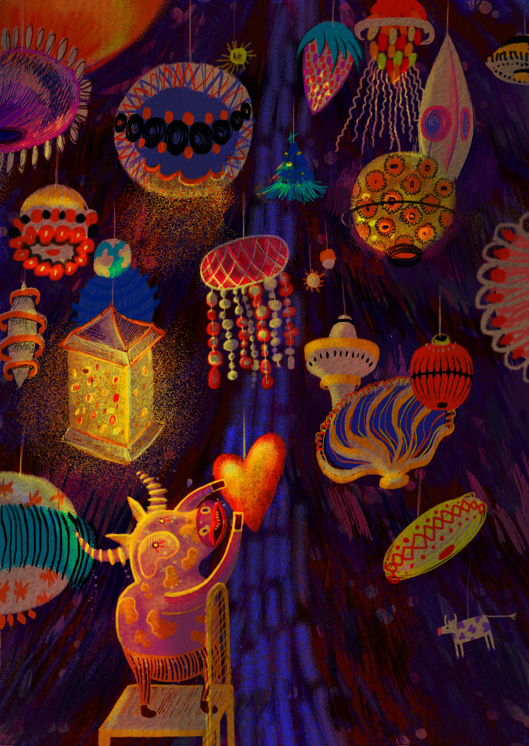 Cristmas Eve illustration Lizaveta Valantsevich