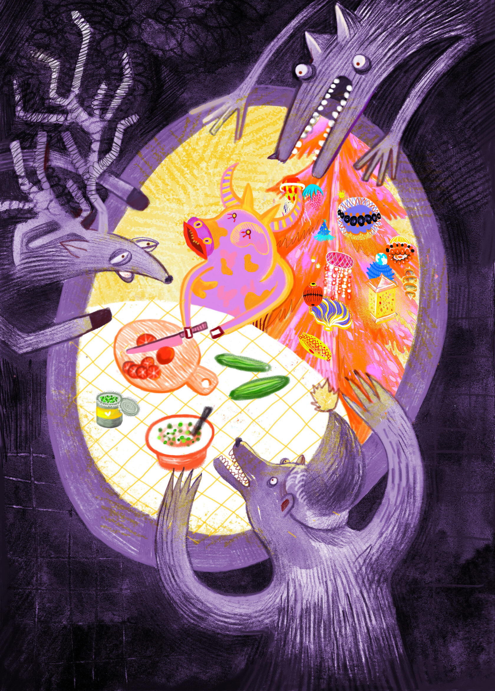 Cristmas illustration Lizaveta Valantsevich