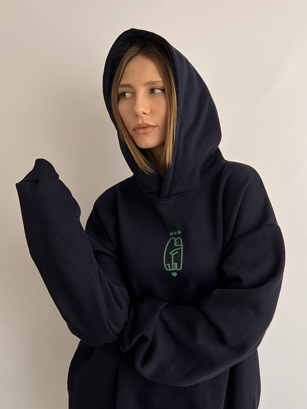 hoodie navy HUG by me&amp;rch