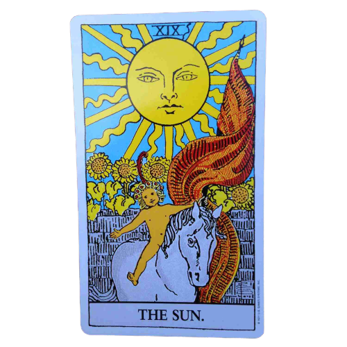 старший аркан солнце таро райдера уэйта хорошего качества на прозрачном фоне