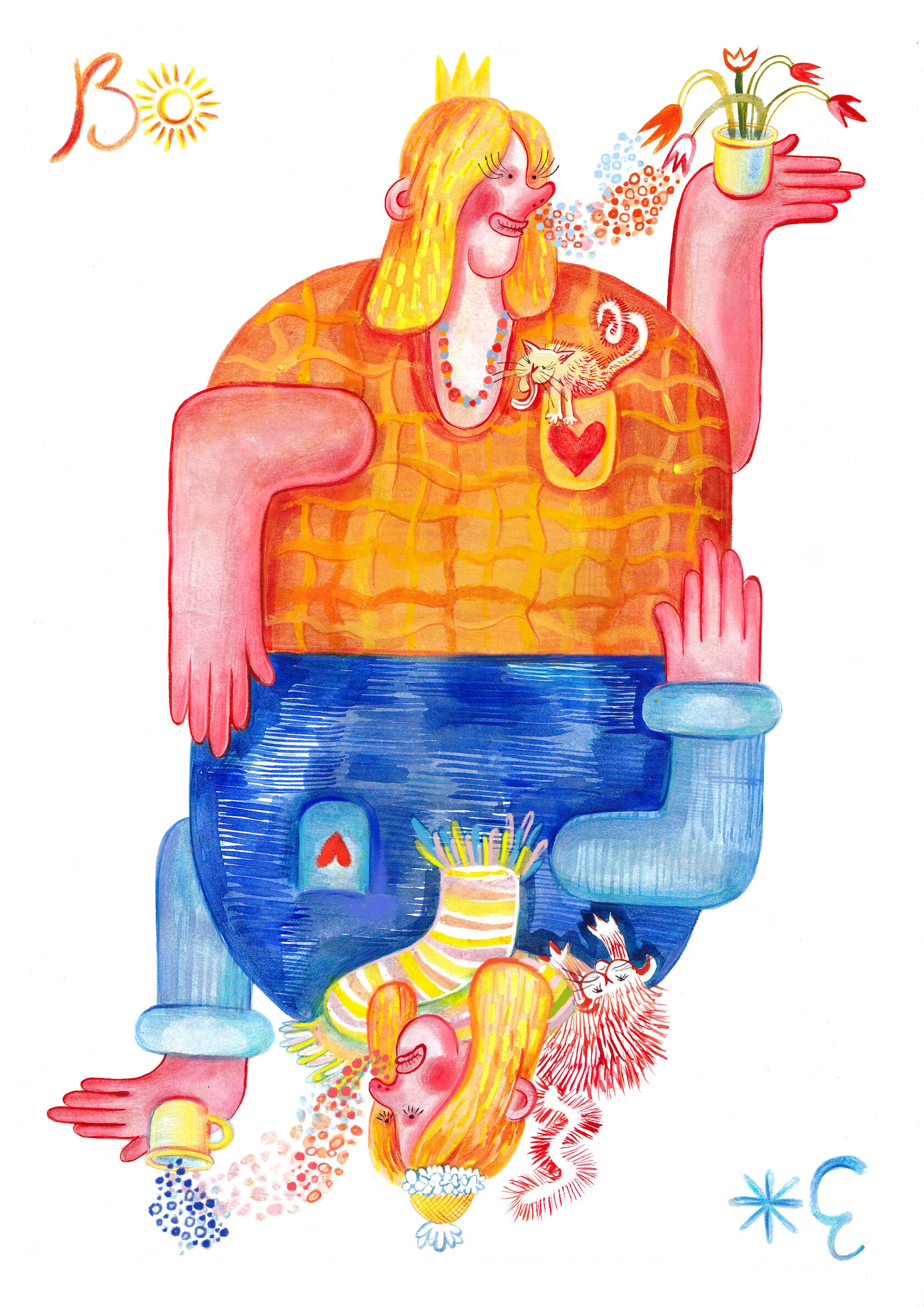 spring and winter illustration Lizaveta Valantsevich