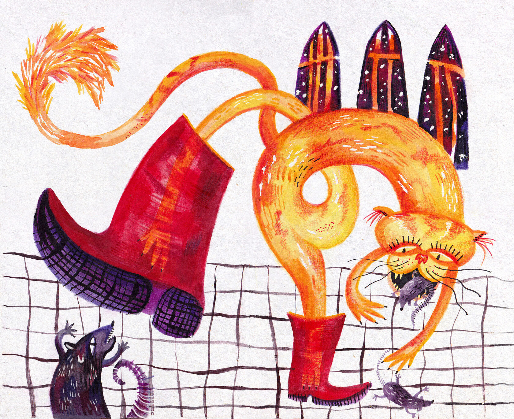 cat illustration Lizaveta Valantsevich