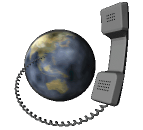 земной шар и телефонная трубка