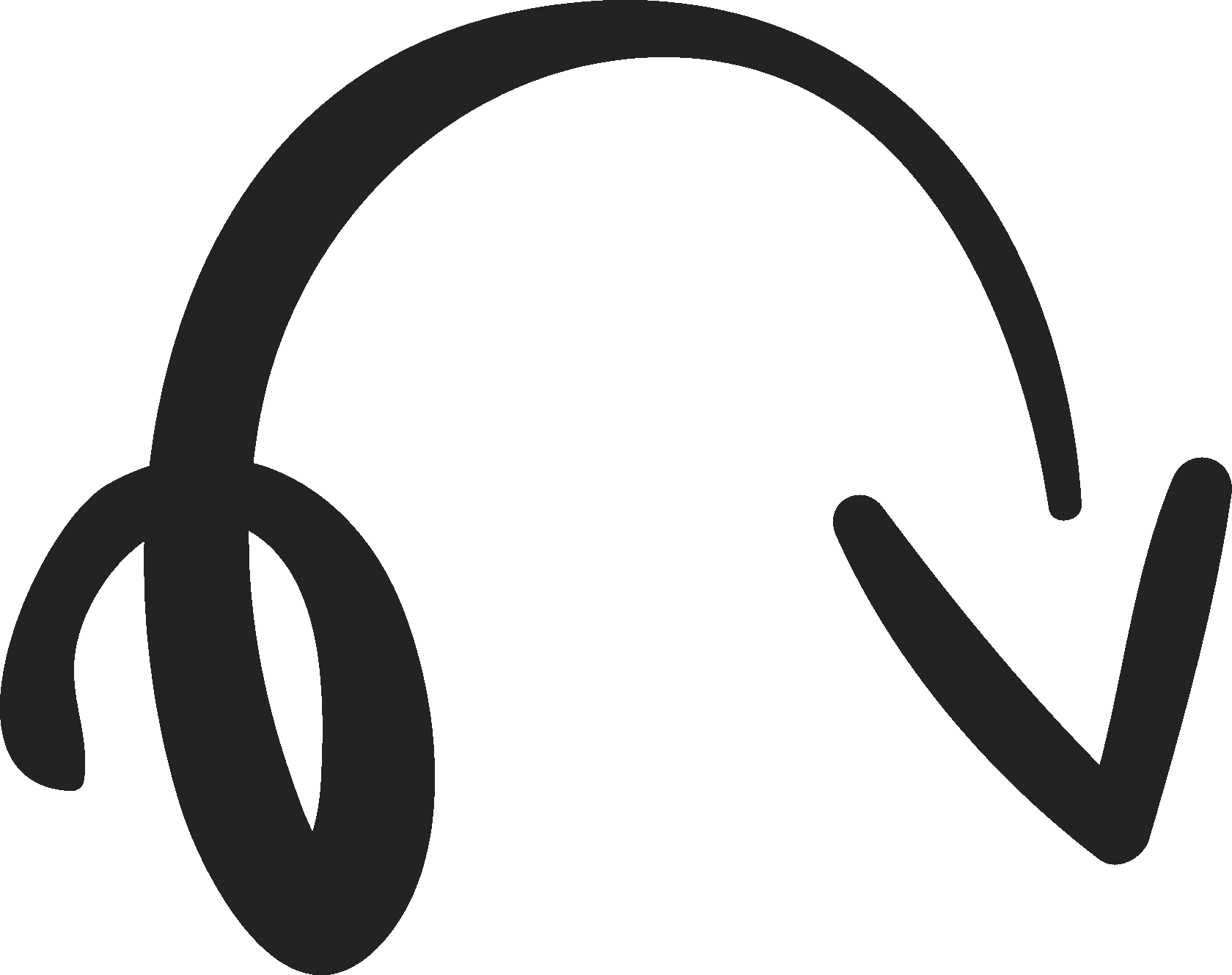 стрелка фигурная черная без фона