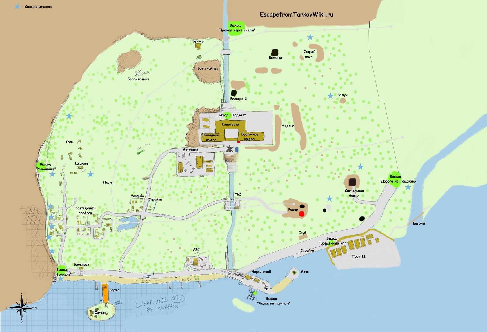 Интерактивная карта тарков маяк