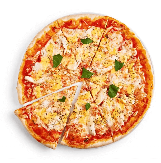 Круглая нарезанная пицца