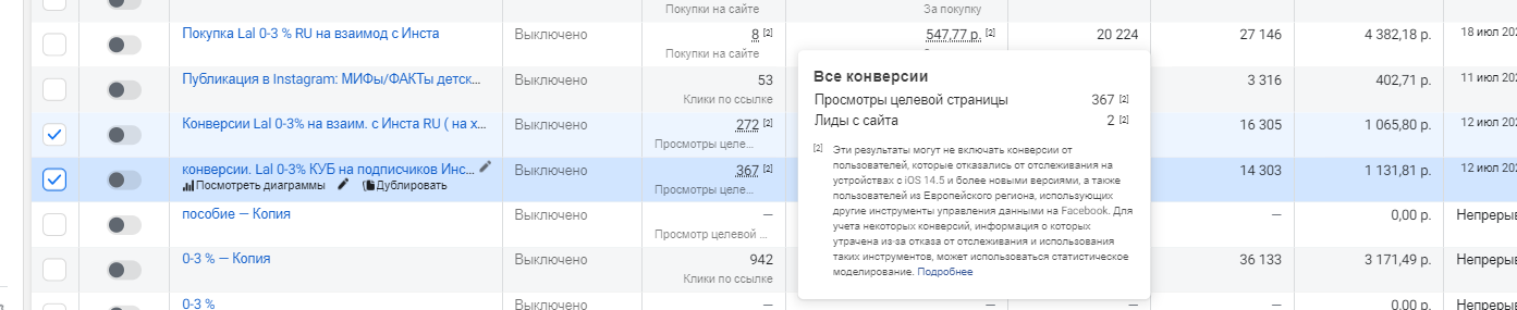 продажа детского пособия через таргет