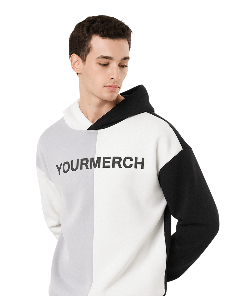 Девушка в худи производства Satoshi brand 