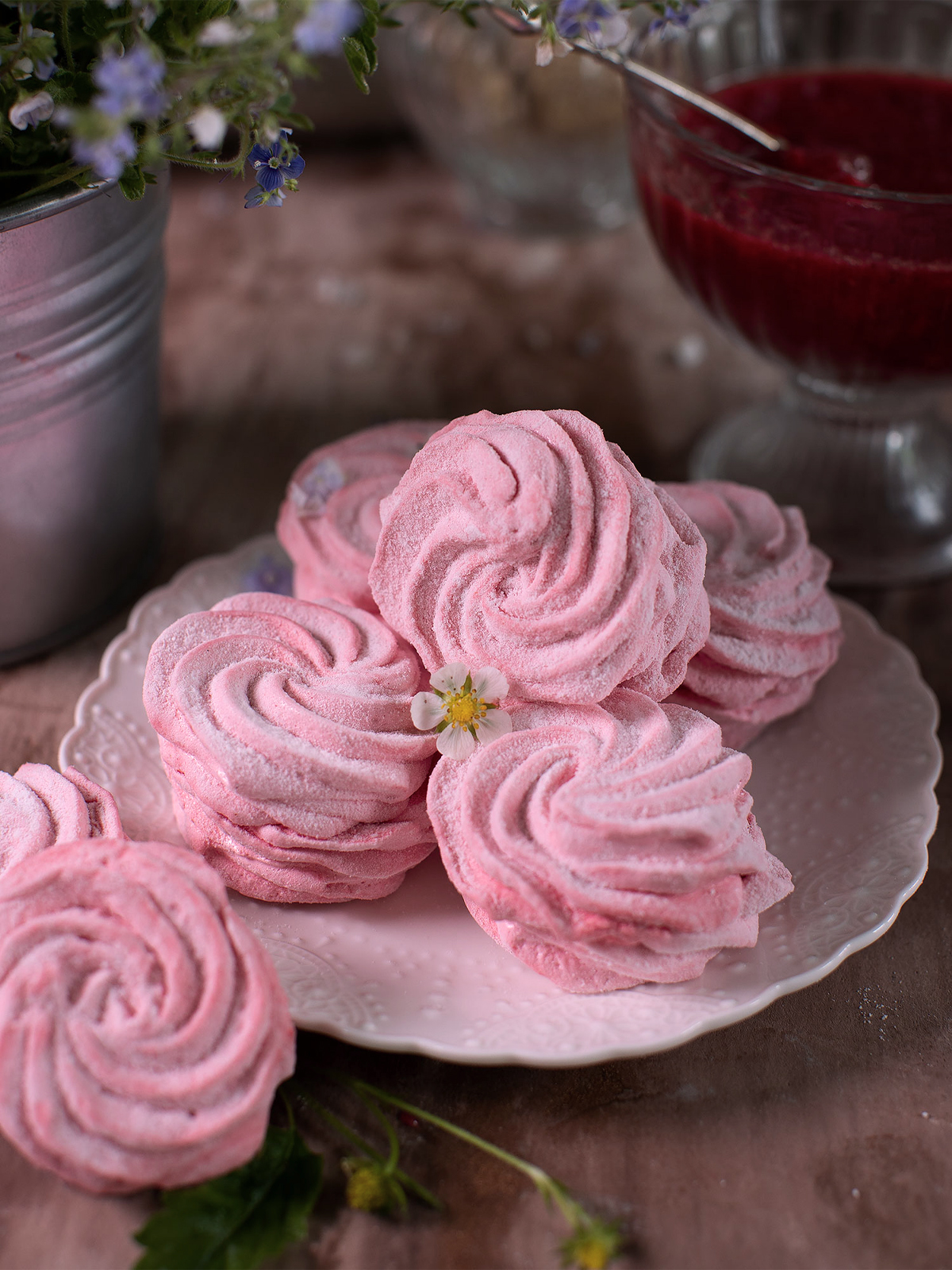 зефир с земляникой