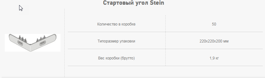 Стартовый угол Stein