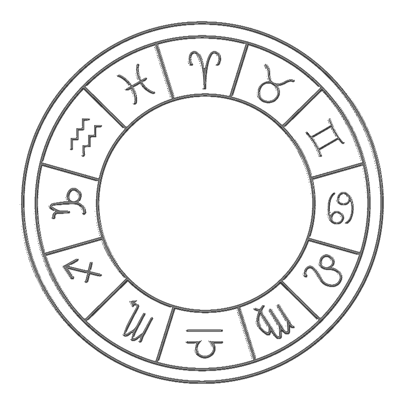 полный зодиакальный круг без фона