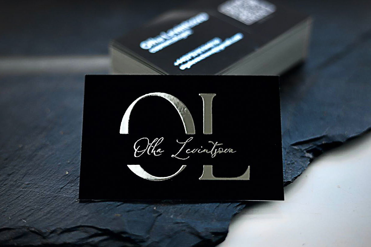 image of an example of a cosmetologist business card design Olga Levintsova