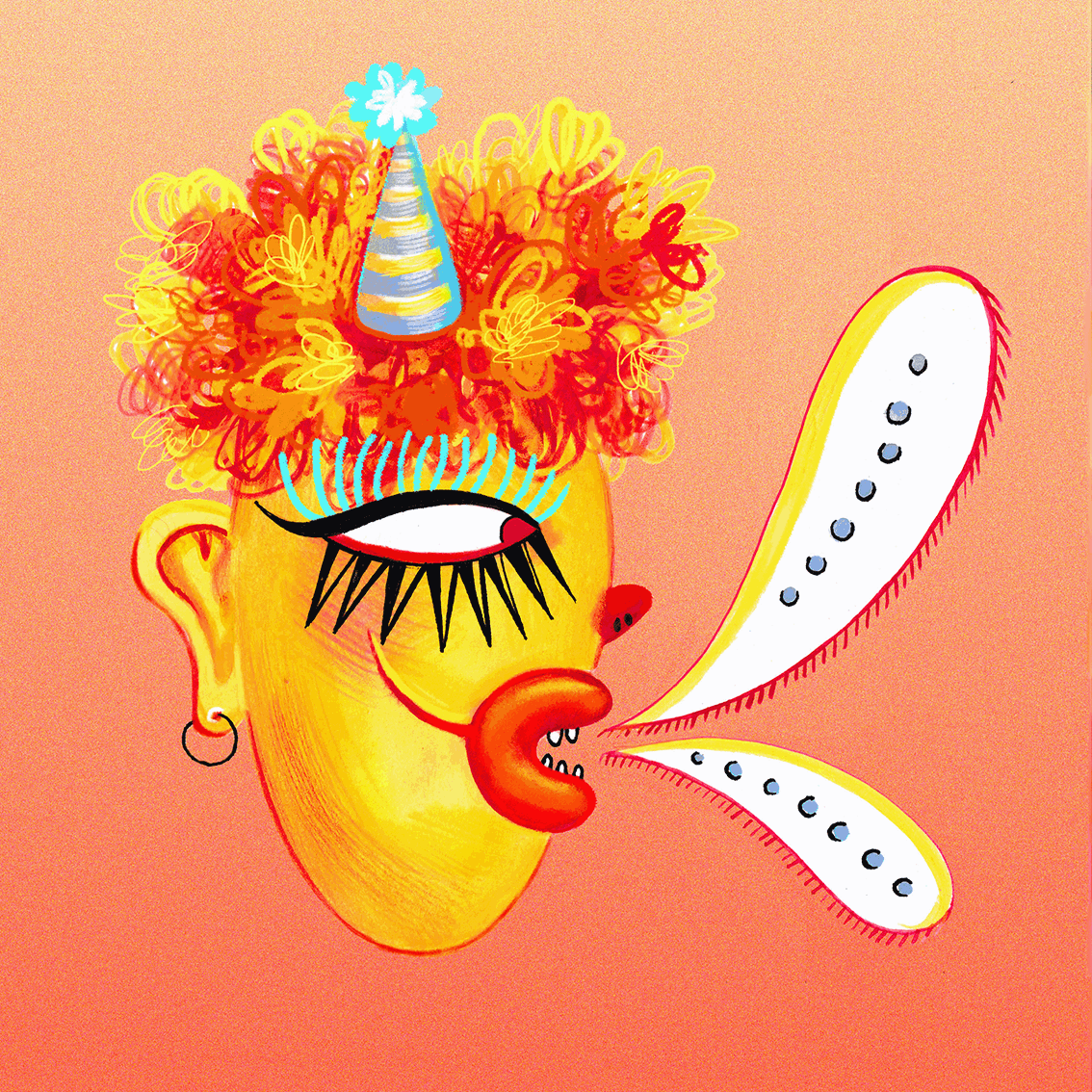 Clown illustration Lizaveta Valantsevich