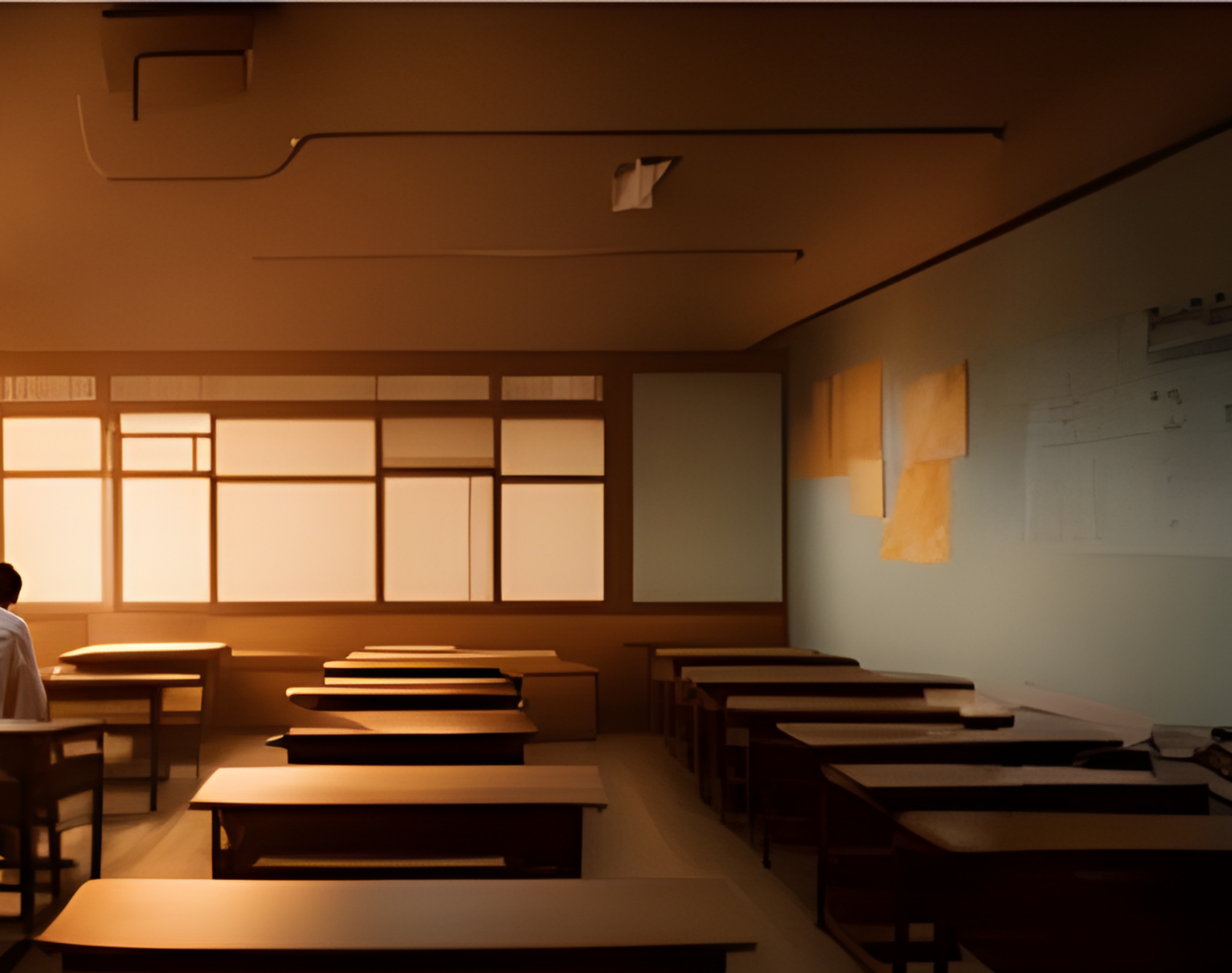 учебный класс, созданный нейросетью